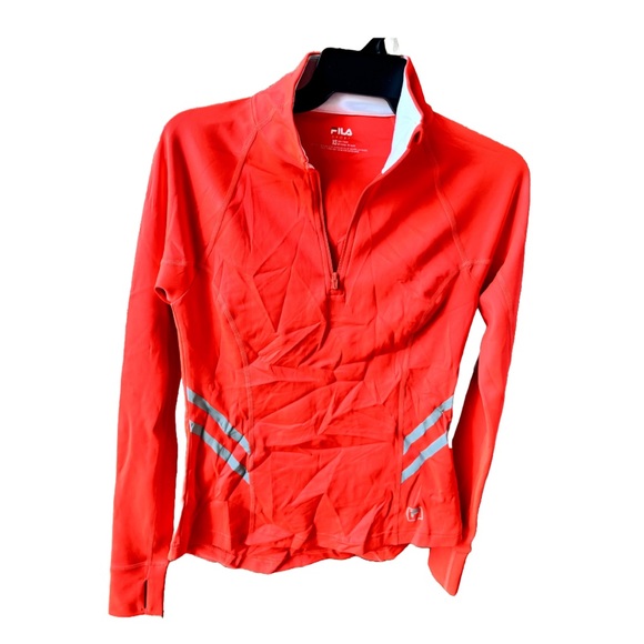Fila Tops - Activewear Fila Sport Bright Mandarin Long Sleeve Top
